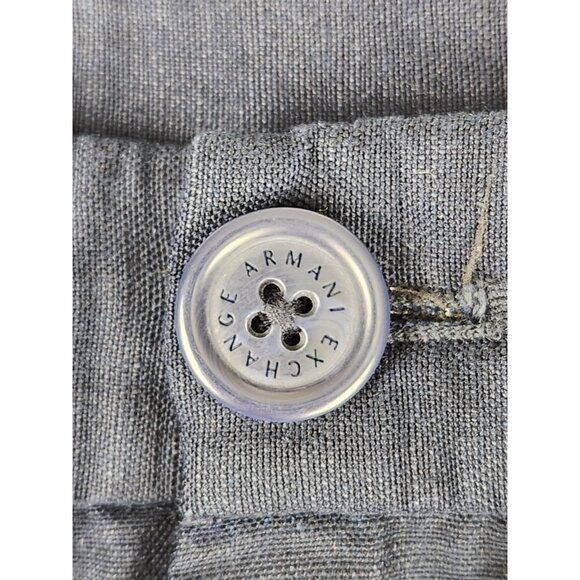 AX Armani Exchange Men's Linen Twill Chino Navy Blue Pants W31"x27" - Picture 10 of 16